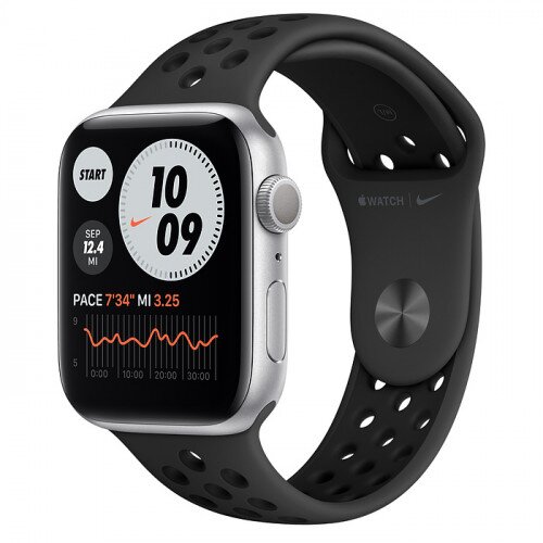 Apple Watch Nike Series 6 Silver Aluminum Case with Nike Sport Band - 44mm - Anthracite/Black