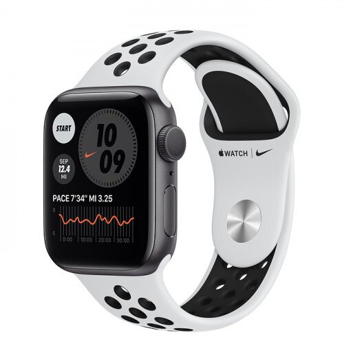 Apple Watch Nike Series 6 Space Gray Aluminum Case with Nike Sport Band - 40mm - Pure Platinum/Black