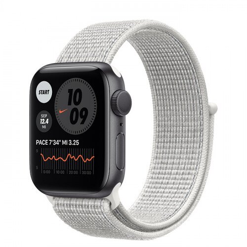 Apple Watch Nike Series 6 Space Gray Aluminum Case with Nike Sport Loop - 40mm - Summit White