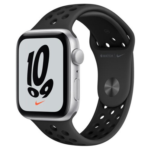 Apple Watch Nike SE Silver Aluminum Case with Nike Sport Band - Anthracite/Black - 44mm