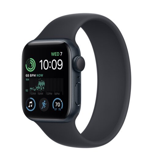 Apple Watch SE (2nd Gen) Midnight Aluminum Case with Solo Loop - Midnight - 40mm - Size-7
