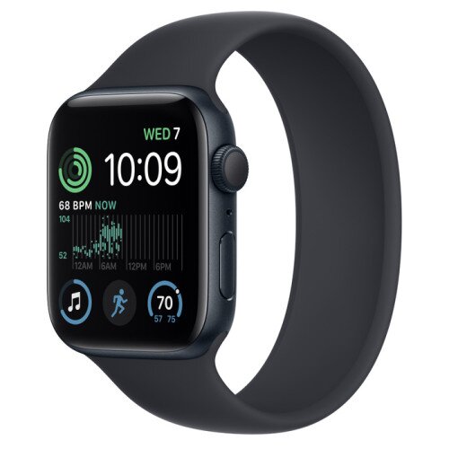 Apple Watch SE (2nd Gen) Midnight Aluminum Case with Solo Loop - Midnight - 44mm - Size-10
