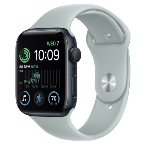 Apple Watch SE (2nd Gen) Midnight Aluminum Case with Sport Band - Succulent - 44mm - M/L