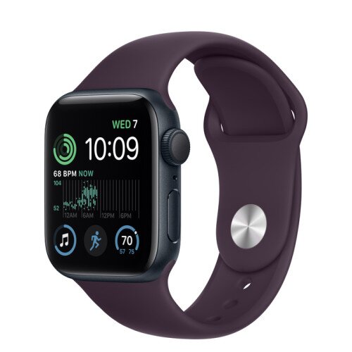 Apple Watch SE (2nd Gen) Midnight Aluminum Case with Sport Band - Elderberry - 40mm - S/M