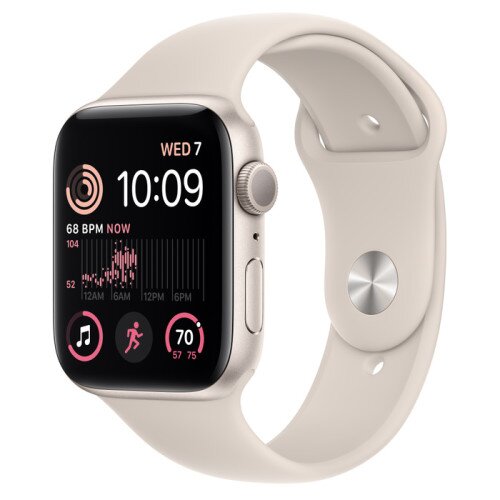 Apple Watch SE (2nd Gen) Starlight Aluminum Case with Sport Band - Starlight - 44mm - M/L