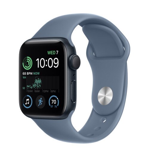 Apple Watch SE (2nd Gen) Midnight Aluminum Case with Sport Band - Slate Blue - 40mm - M/L