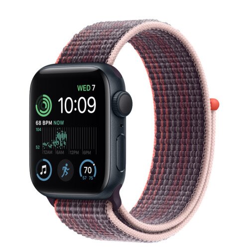 Apple Watch SE (2nd Gen) Midnight Aluminum Case with Sport Loop - Elderberry - 40mm - Size-1