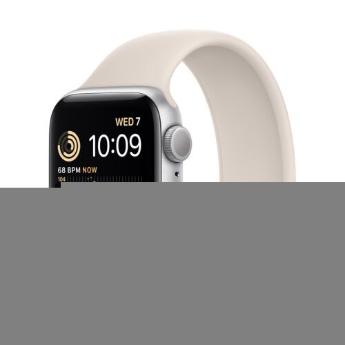 Apple Watch SE (2nd Gen) Silver Aluminum Case with Solo Loop - Starlight - 40mm - Size-5