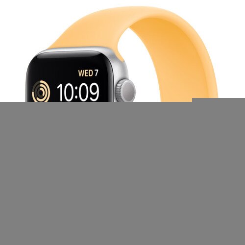 Apple Watch SE (2nd Gen) Silver Aluminum Case with Solo Loop - Sunglow - 44mm - Size-9
