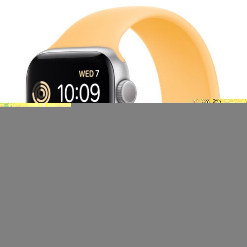 Apple Watch SE (2nd Gen) Silver Aluminum Case with Solo Loop - Sunglow - 44mm - Size-8