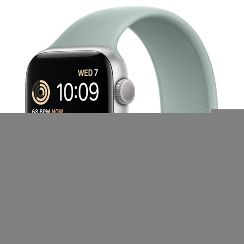 Apple Watch SE (2nd Gen) Silver Aluminum Case with Solo Loop - Succulent - 44mm - Size-12