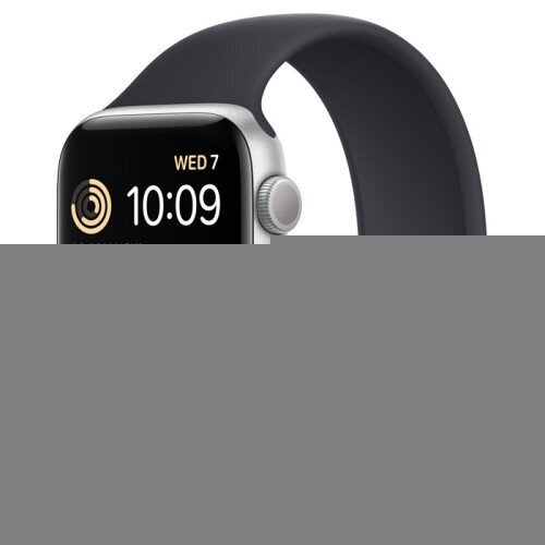 Apple Watch SE (2nd Gen) Silver Aluminum Case with Solo Loop - Midnight - 40mm - Size-7