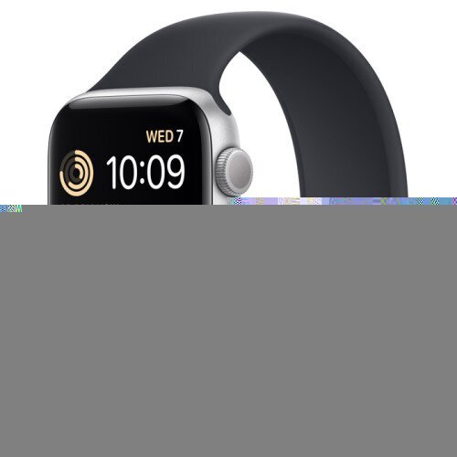Apple Watch SE (2nd Gen) Silver Aluminum Case with Solo Loop - Midnight - 44mm - Size-8