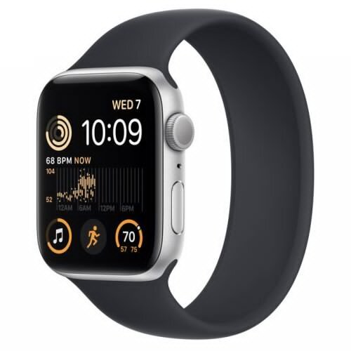 Apple Watch SE (2nd Gen) Silver Aluminum Case with Solo Loop - Midnight - 40mm - Size-9