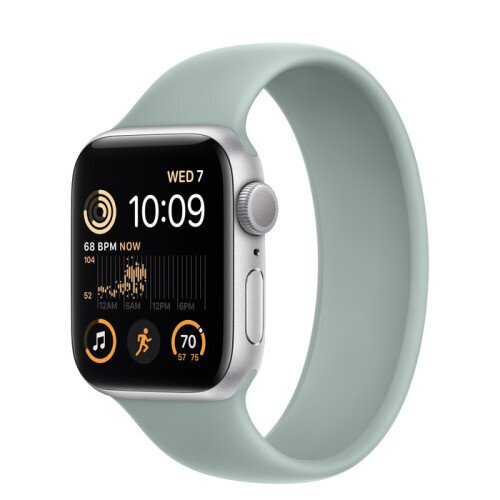 Apple Watch SE (2nd Gen) Silver Aluminum Case with Solo Loop - Succulent - 40mm - Size-4