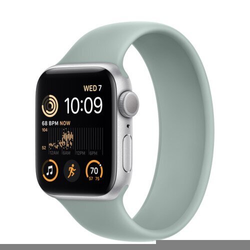 Apple Watch SE (2nd Gen) Silver Aluminum Case with Solo Loop - Succulent - 40mm - Size-9