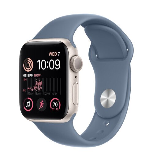 Apple Watch SE (2nd Gen) Starlight Aluminum Case with Sport Band - Slate Blue - 40mm - M/L