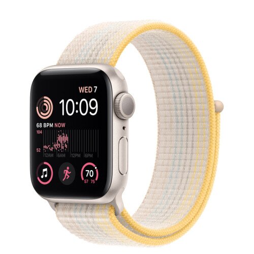 Apple Watch SE (2nd Gen) Starlight Aluminum Case with Sport Loop - Starlight - 40mm - Size-1