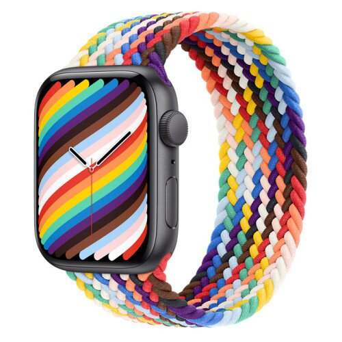 Apple Watch SE Space Gray Aluminum Case with Braided Solo Loop - Pride Edition - 44mm - 9