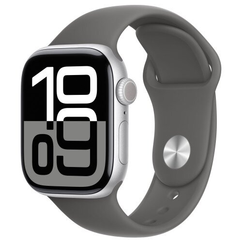 Apple Watch Series 10 - 42mm - S/M - Silver Aluminum Case - Stone Gray