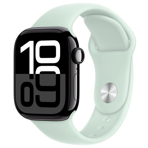 Apple Watch Series 10 - 42mm - S/M - Jet Black Aluminum Case - Aquamarine