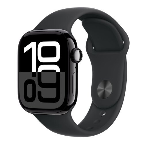 Apple Watch Series 10 - 42mm - M/L - Jet Black Aluminum Case - Black