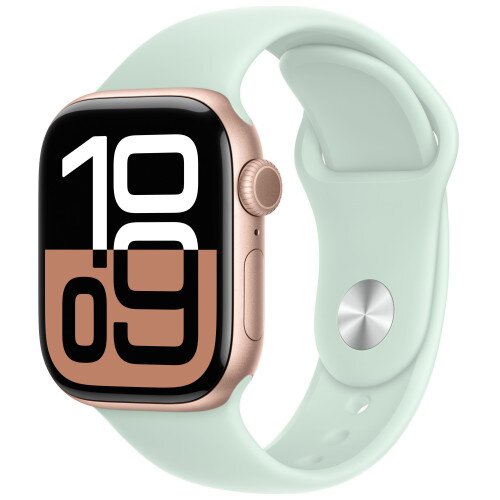 Apple Watch Series 10 - 42mm - S/M - Rose Gold Aluminum Case - Aquamarine