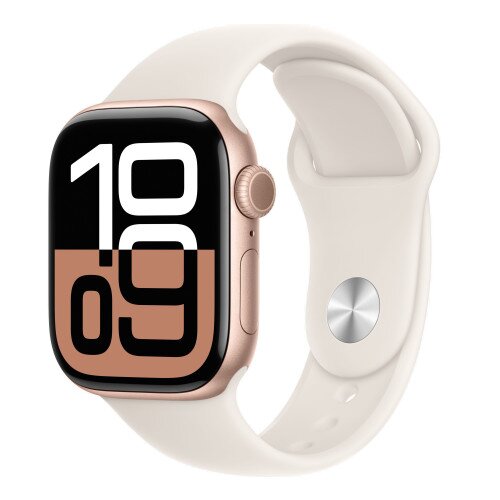 Apple Watch Series 10 - 42mm - M/L - Rose Gold Aluminum Case - Starlight