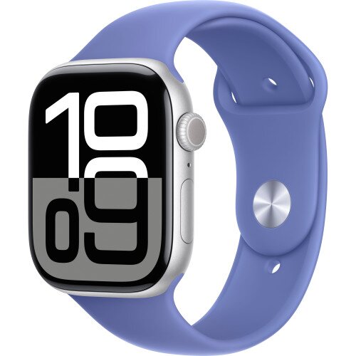Apple Watch Series 10 - 46mm - M/L - Silver Aluminum Case - Periwinkle
