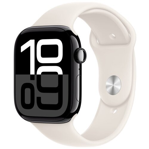 Apple Watch Series 10 - 46mm - M/L - Jet Black Aluminum Case - Starlight