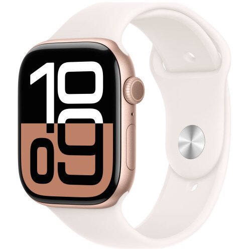 Apple Watch Series 10 - 46mm - S/M - Rose Gold Aluminum Case - Light Blush