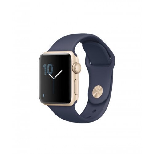 Apple Watch Series 2 - 38mm - Gold Aluminum Case - with Midnight Blue Sport Band