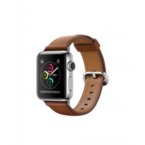 Apple Watch Series 2 - 38mm - Stainless Steel Case - with Saddle Brown Classic Buckle