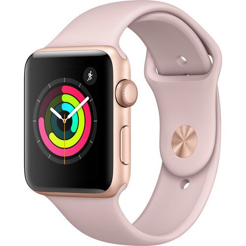 Apple Watch Series 3 - Gold Aluminum Case with Pink Sand Sport Band - 42mm - GPS