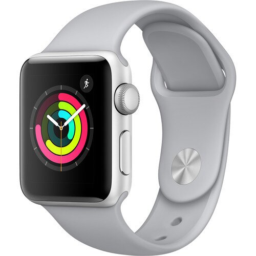 Apple Watch Series 3 - Silver Aluminum Case with Fog Sport Band - 38mm - GPS