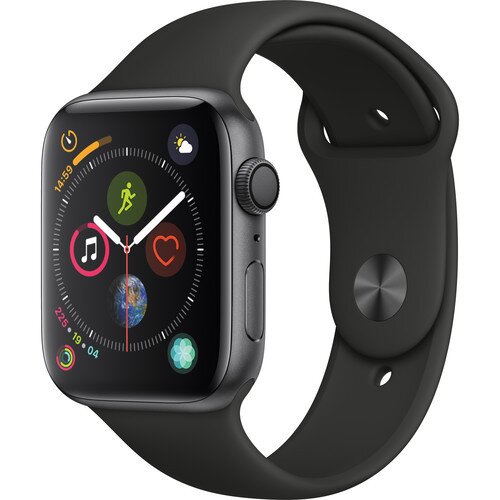 Apple Watch Series 4 - Space Gray Aluminum Case with Black Sport Band - 44mm