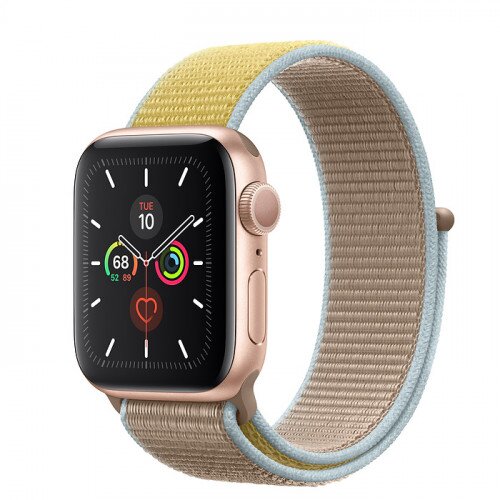 Apple Watch Series 5 with Camel Sport Loop - Gold Aluminum Case - 40mm