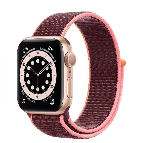 Apple Watch Series 6 Gold Aluminum Case with Sport Loop - 40mm - plum