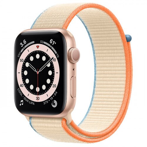 Apple Watch Series 6 Gold Aluminum Case with Sport Loop - 44mm - Cream