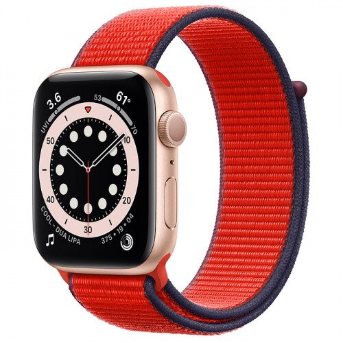 Apple Watch Series 6 Gold Aluminum Case with Sport Loop - 44mm - Product Red