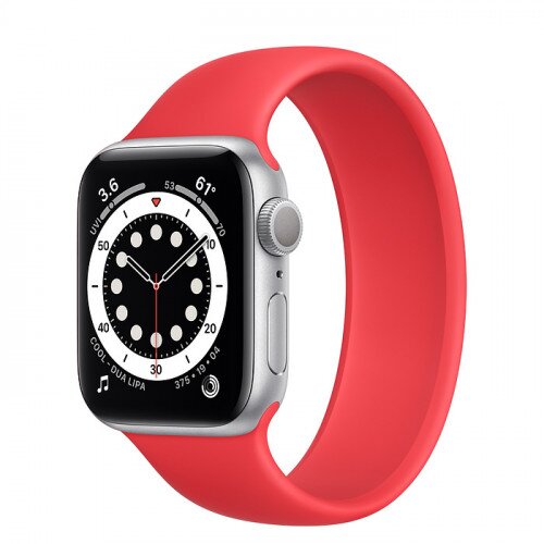Apple Watch Series 6 Silver Aluminum Case with Solo Loop - 40mm - Size-6 - Product Red
