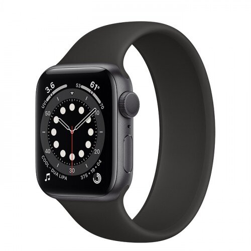 Apple Watch Series 6 Space Gray Aluminum Case with Solo Loop - 40mm - Size-7 - Black
