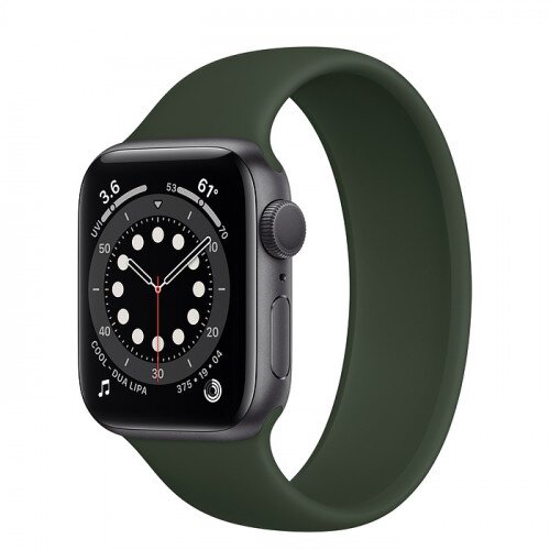 Apple Watch Series 6 Space Gray Aluminum Case with Solo Loop - 40mm - Size-3 - Cyprus Green