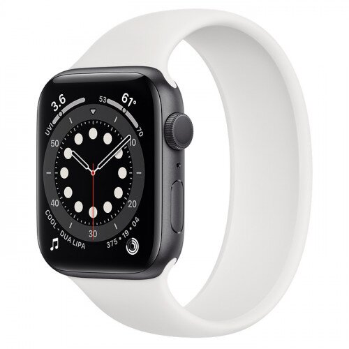 Apple Watch Series 6 Space Gray Aluminum Case with Solo Loop - 44mm - Size-5 - White
