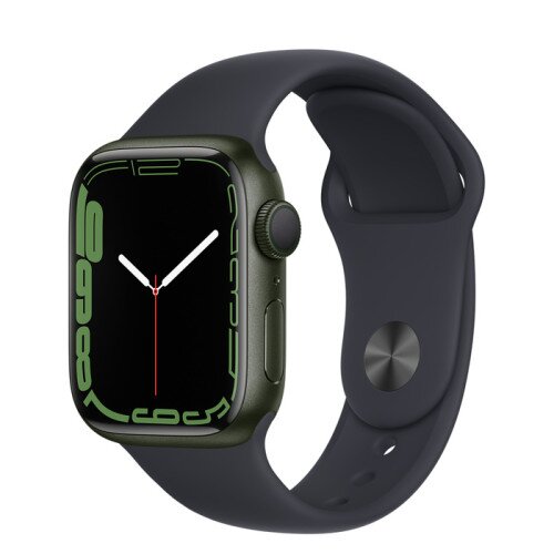 Apple Watch Series 7 Green Aluminum Case with Sport Band - Midnight - 41mm