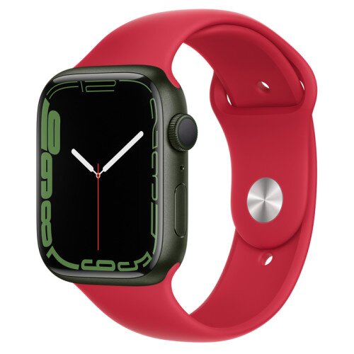 Apple Watch Series 7 Green Aluminum Case with Sport Band - Product Red - 45mm