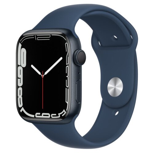 Apple Watch Series 7 Midnight Aluminum Case with Sport Band - Abyss Blue - 45mm
