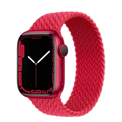 Apple Watch Series 7 Product Red Aluminum Case with Braided Solo Loop - 41mm - 9