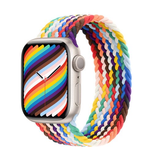 Apple Watch Series 7 Starlight Aluminum Case with Braided Solo Loop - Pride Edition - 41mm - 3