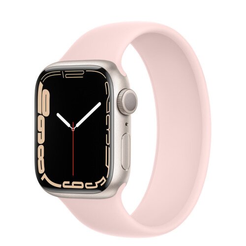 Apple Watch Series 7 Starlight Aluminum Case with Solo Loop - Chalk Pink - 41mm - 8